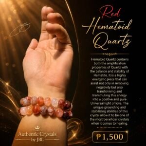 Red Hematoid Quartz stone bracelet by Authentic Stones by JBL