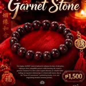 Garnet stone bracelet by Authentic Stones by JBL