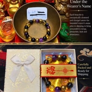 Citrine, Black Tourmaline, Amethyst and Golden Hematite
