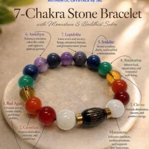 7-Chakra Stone Bracelet w/ Moonstone