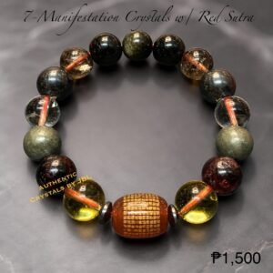 Black Obsidian, Clear Quartz, Citrine, Garnet, Pyrite, Magnetic Hematite and Smoky Quartz stone and crystal bracelet by Authentic Stones by JBL