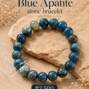 Blue Apatite stone bracelet by Authentic Stones by JBL