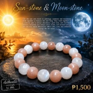Sunstone & Moonstone stone bracelet by Authentic Stones by JBL